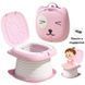 Портативный дорожный горшок для детей до 50 кг. + Чехол и Рулон пакетов Pink 115783 фото 1