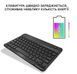 Универсальная беспроводная Bluetooth клавиатура + мышка с RGB подсветкой 25х15см Черная Кл+м-Ч фото 13