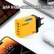 Сетевое зарядное устройство 5в1 USB-C GaN 240W с 3PD и 2QC3.0 Желтый 117505 фото 5