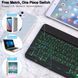 Универсальная беспроводная Bluetooth клавиатура + мышка с RGB подсветкой 25х15см Черная Кл+м-Ч фото 4