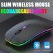 Универсальная беспроводная Bluetooth клавиатура + мышка с RGB подсветкой 25х15см Черная Кл+м-Ч фото 7