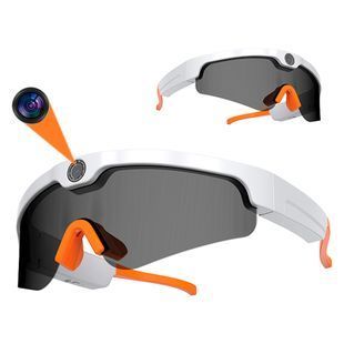 Смарт Очки с камерой 4К Bluetooth для спорта Белые с черным стеклом 116923 фото