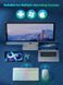 Универсальная беспроводная Bluetooth клавиатура + мышка с RGB подсветкой 25х15см Белая Кл-м-Б фото 7