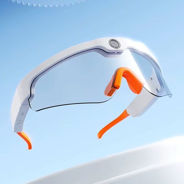 Смарт Очки с камерой 4К Bluetooth для спорта Белые с черным стеклом 116923 фото