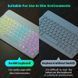 Универсальная беспроводная Bluetooth клавиатура + мышка с RGB подсветкой 25х15см Белая Кл-м-Б фото 4