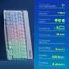 Универсальная беспроводная Bluetooth клавиатура + мышка с RGB подсветкой 25х15см Белая Кл-м-Б фото 3