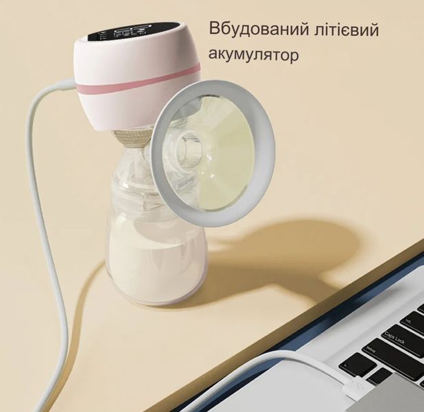 Портативный электрический молокоотсос Zb-003 бесшумный, комфортный и без BPA для грудного вскармливания новорожденных 180мл 115007 фото