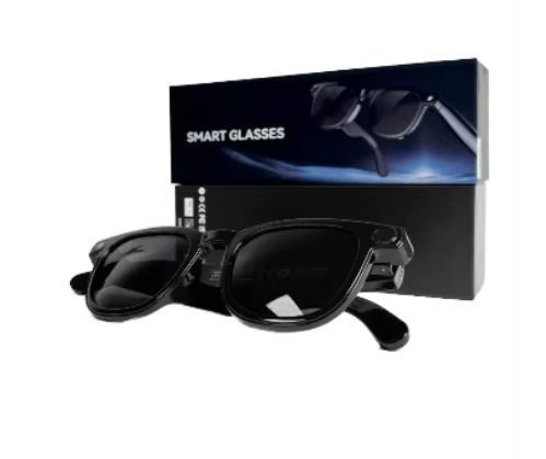 Умные очки Al Smart Glasses E-03L для фото и видеосъемки с искусственным интеллектом 8Мп/250 мАч /32 ГБ/1080р + 2шт сменные Линзы (прозрачные, черные) 117273 фото