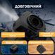 Вентилятор портативний 3в1 з ліхтариком і повербанком 10000 мАг Універсальний Чорний 116387 фото 4