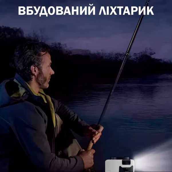 Вентилятор портативний 3в1 з ліхтариком і повербанком 10000 мАг Універсальний Білий 116388 фото