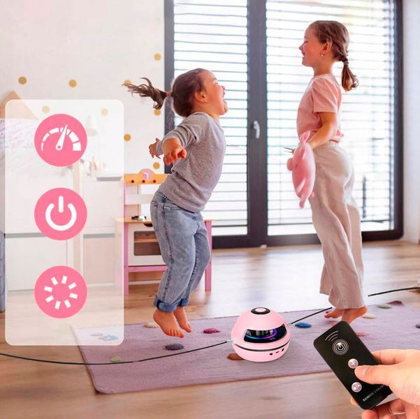 Интеллектуальная музыкальная скакалка с Bluetooth с регулировкой скорости и аккумулятором 1200 мАч Розовый 117322 фото