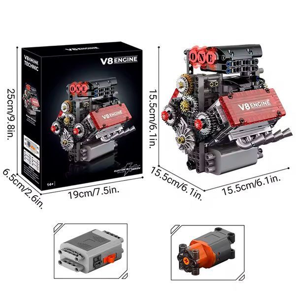 Моторизована модель двигуна V8 із серії технічних конструкторів 117602 фото