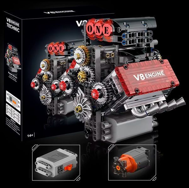 Моторизована модель двигуна V8 із серії технічних конструкторів 117602 фото