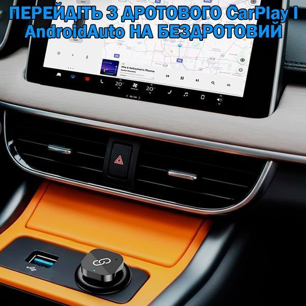 Адаптер для авто CarPlay (7509) для Apple и Android Auto 2в1 USB 5G WiFi Bluetooth Беспроводной Серый 117509 фото