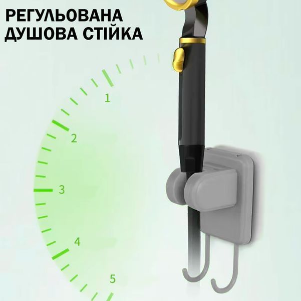 Портативный душ на аккумуляторе Lixada 6000 mAh Переносной Мини Душ с дисплеем Черный 116304 фото
