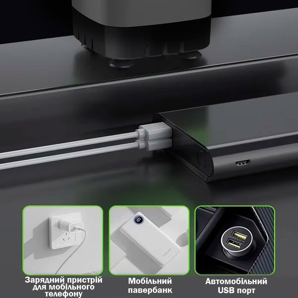 Портативный душ на аккумуляторе Lixada 6000 mAh Переносной Мини Душ с дисплеем Черный 116304 фото