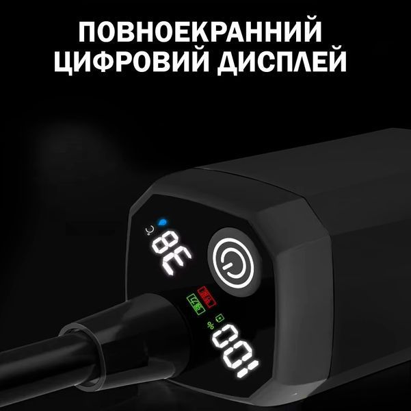 Портативный душ на аккумуляторе Lixada 6000 mAh Переносной Мини Душ с дисплеем Черный 116304 фото