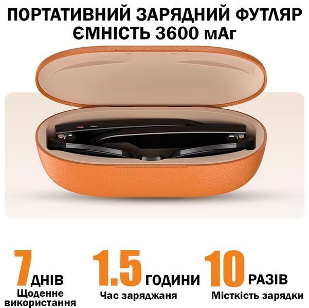 Смарт Очки с зарядным кейсом SANVNET GS5 MAX с фотохромными линзами и помощником AI Черные 117385 фото