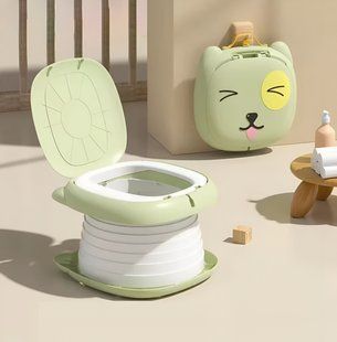 Портативный дорожный горшок для детей до 50 кг. + Чехол и Рулон пакетов Green 115781 фото
