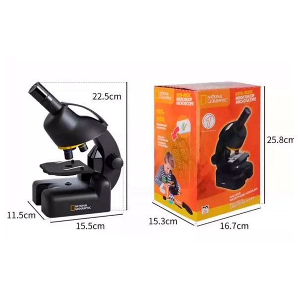 Микроскоп 40x-800x National Geographic Biolux с набором для опытов и адаптером для смартфона Черный 117321 фото