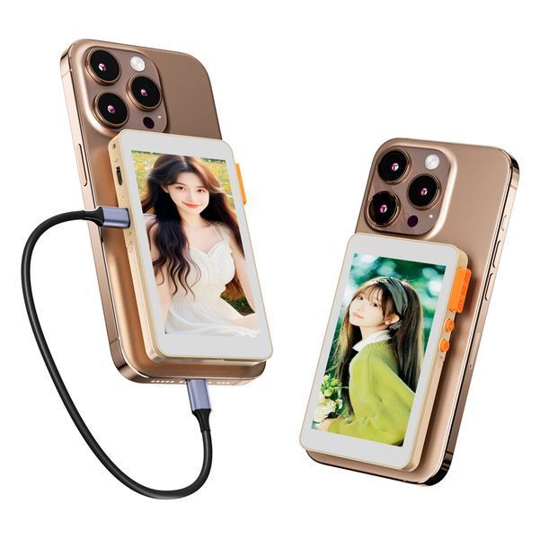 Магнитный экран RK-X40F HD для селфи для задней камеры со звуком для iPhone 16, 15, 14 Pro Max, Android, Xiaomi 14 Ultra Аккумуляторный Белый 116940 фото