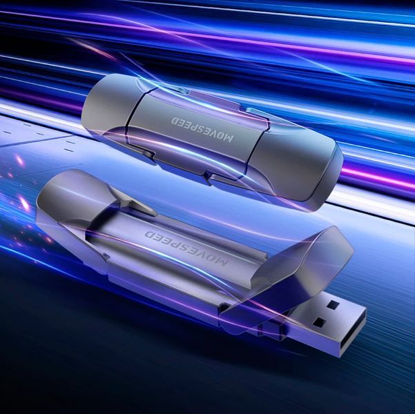 Наружный SSD Накопитель Флешка 256 Гб 1000Mb/с 2 в 1 USB 3.2 + Type-C Серый 116966 фото