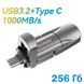 Наружный SSD Накопитель Флешка 256 Гб 1000Mb/с 2 в 1 USB 3.2 + Type-C Серый 116966 фото 1