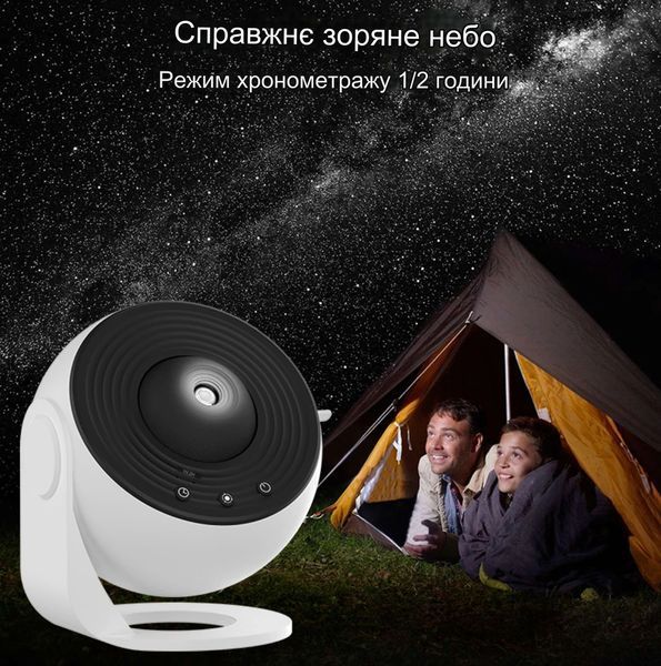 Ночник проектор звездного неба 12в1, планетарий &ndash; светильник с вращением на 360&deg; USB 115927 фото