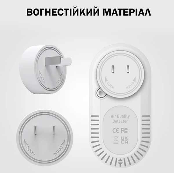 Детектор угарного газа Protmex 4В1 Настенный CO детектор с мониторингом температуры и влажности 116962 фото
