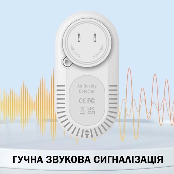Детектор угарного газа Protmex 4В1 Настенный CO детектор с мониторингом температуры и влажности 116962 фото