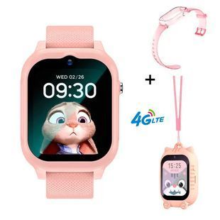 Детские Смарт часы Safekids K26 с GPS 4G, видеозвонком, прослушиванием, аккумулятором 700 mAh +2 корпуса в комплекте Розовый 116977 фото
