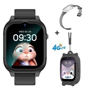 Детские Смарт часы Safekids K26 с GPS 4G, видеозвонком, прослушиванием, аккумулятором 700 mAh +2 корпуса в комплекте Черный 116978 фото