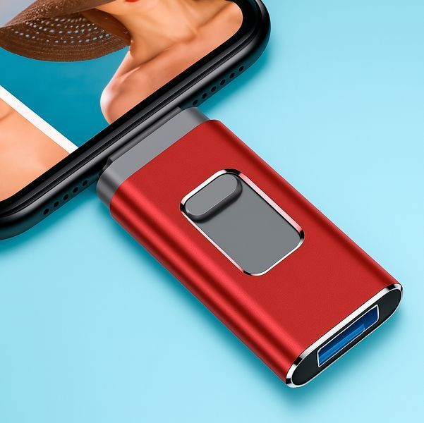 Накопитель двойного назначения 25 гб USB Flash Drive 3.0 Универсальный для мобильных Красный 116998 фото