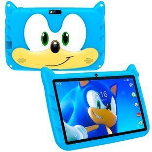 Планшет детский Q Kids Tablets 2/32Гб 4000 мАч с защитным чехлом Android для детей для игр Голубой 116265 фото