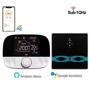 WiFi-термостат RF433 Умный для теплого пола и газового котла с дистанционным управлением 117659 фото