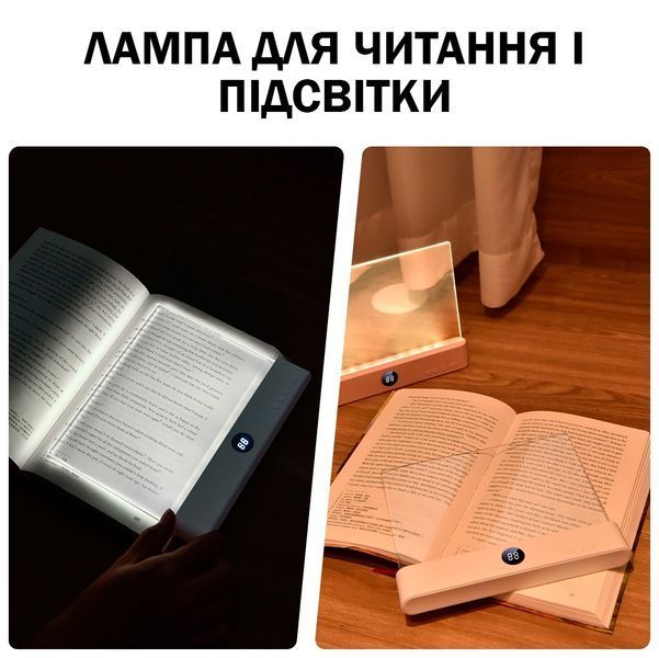 LED лампа для чтения, 3 режима, регулировка яркости, таймер Белая 117367 фото
