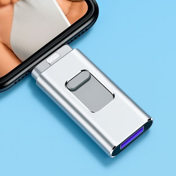 Накопитель двойного назначения 25 гб USB Flash Drive 3.0 Универсальный для мобильных Серый 116999 фото