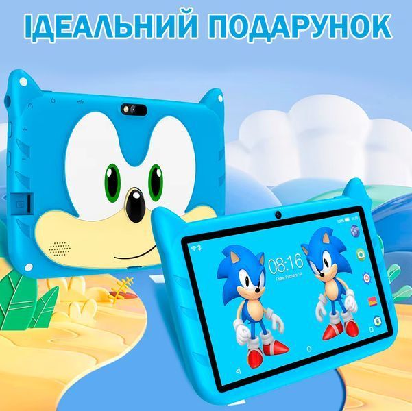 Планшет детский Q Kids Tablets 2/32Гб 4000 мАч с защитным чехлом Android для детей для игр Голубой 116265 фото
