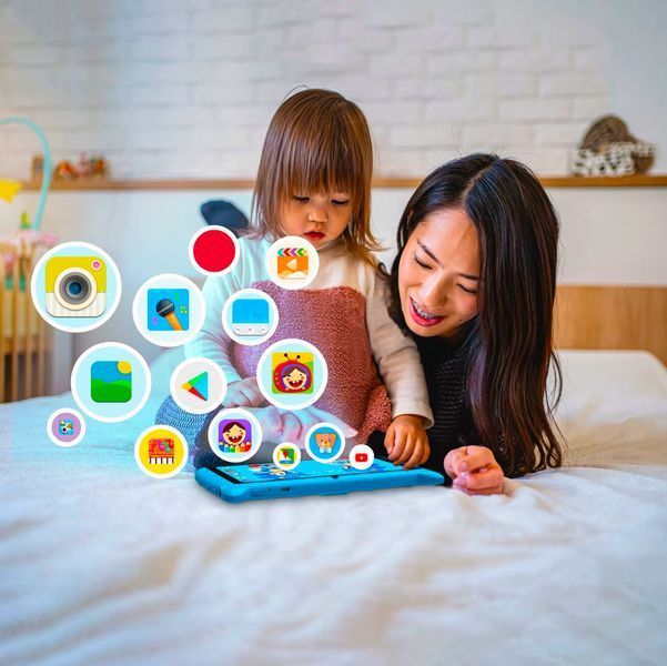 Планшет детский Q Kids Tablets 2/32Гб 4000 мАч с защитным чехлом Android для детей для игр Голубой 116265 фото