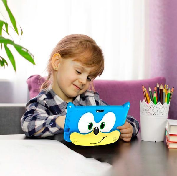 Планшет детский Q Kids Tablets 2/32Гб 4000 мАч с защитным чехлом Android для детей для игр Голубой 116265 фото