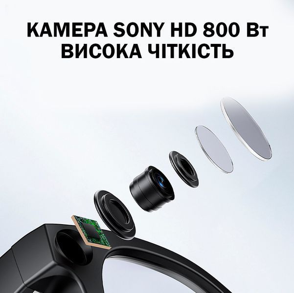 Умные очки Hyundai HY-G16 для фото и видеосъемки с искусственным интеллектом 800Вт/230 мАч /32 ГБ + 2шт сменные Линзы (прозрачные, черные) 117021 фото