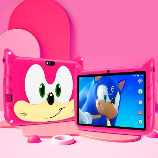 Планшет детский Q Kids Tablets 2/32Гб 4000 мАч с защитным чехлом Android для детей для игр Розовый 116268 фото