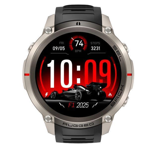 Смарт Часы DM59 GPS, 5ATM, с компасом, барометром, экран 1,43" HD AMOLED 500 mAh + 2 сменных ремешкаЧерный 117670 фото