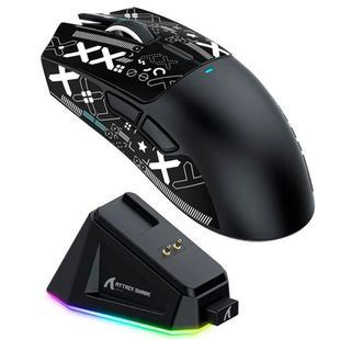 Мышка Игровая Беспроводная Attack Shark X11 Black 22000 DPI PAW3311 с зарядной догстанцией RGB подсветкой Черная 116269 фото