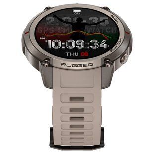Смарт Годинник DM59 GPS, 5ATM, з компасом, барометром, екран 1,43" HD AMOLED 500 mAh + 2 змінних ремінця Сірий 117671 фото