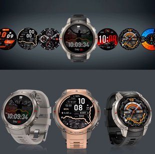 Смарт Часы DM59 GPS, 5ATM, с компасом, барометром, экран 1,43" HD AMOLED 500 mAh Серый 117671 фото