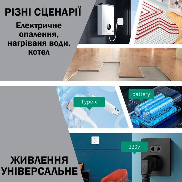 Безпровідний WiFi термостат для котлів газових і електричних ME901H 117369 фото
