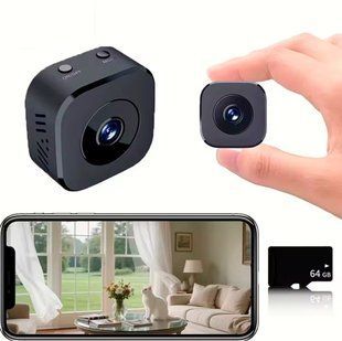 Мини-камера 4K Full HD с WiFi и ночным видением 64 Гб Черная 117169 фото