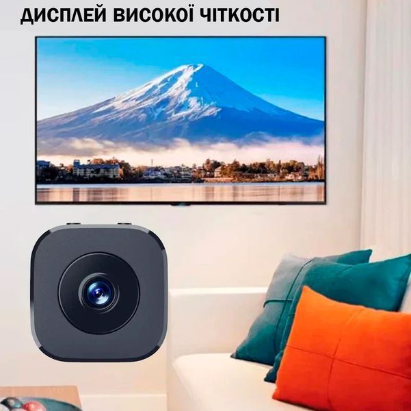 Мини-камера 4K Full HD с WiFi и ночным видением 64 Гб Черная 117169 фото