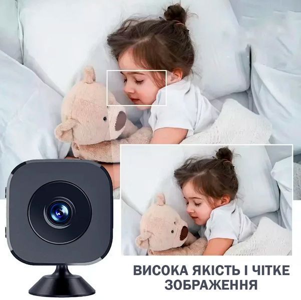 Мини-камера 4K Full HD с WiFi и ночным видением 64 Гб Черная 117169 фото